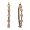 Enamel Evil Eye Stations Hoop Earrings