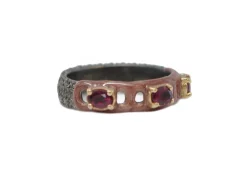 ENAMEL PAPERCLIP STACK RING