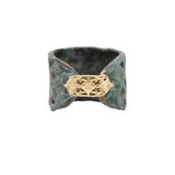 FLORAL GEMSTONE ARTIFACT STATEMENT RING