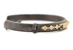 GOLD BAR AND CRIVELLI KICK CUFF BRACELET