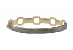 GOLD PAPERCLIP CRIVELLI HUGGIE BRACELET