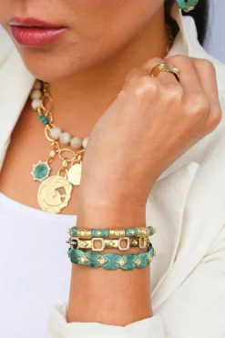 GOLD PAPERCLIP CRIVELLI HUGGIE BRACELET