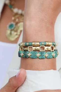GOLD PAPERCLIP CRIVELLI HUGGIE BRACELET