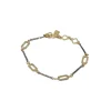 GOLD PAPERCLIP WITH DIAMOND BRACELET