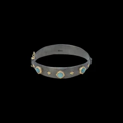 GRANDIDIERITE AND ROSE GOLD CRIVELLI HUGGIE BRACELET