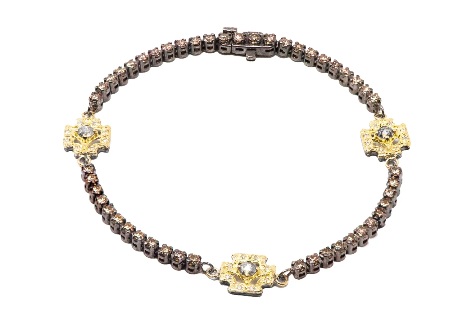 GREY DIAMONDS CHAIN LINK BRACELET