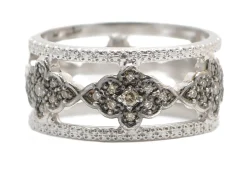 Grey Scroll Stations Stack Ring