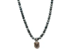 Griffin Shield Pendant on Beaded Necklace