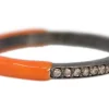 Half Enamel and Half Stack Band Ring