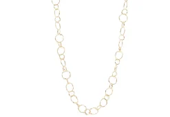 Hammered Round Link Necklace