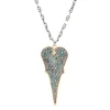 Heart Necklace with Champagne Diamonds and Grandidierite