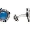 HEMATITE/BLUE MOONSTONE CUFF LINK