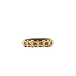 Lacy Eternity w/Garnets Stack Ring
