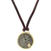 Lion Medallion Leather Necklace