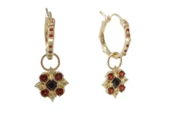 Maltese Cross Drop Earring
