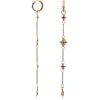 MALTESE CROSS HUGGIE HOOP DROP EARRINGS