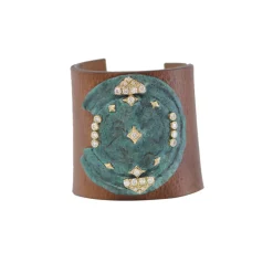 Medallion Artifact Leather Pull Bracelet