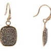 MEDIUM PAVE CUSHION SHIELD DROP EARRINGS