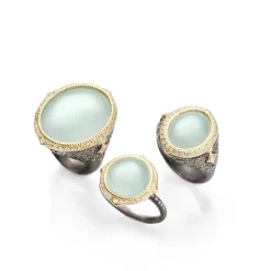 MILKY AQUA STACK RING