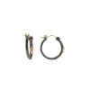 13MM BLACK HUGGIE HOOP EARRINGS