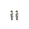 16.5 MM CRIVELLI AND GRANDIDIERITE HOOP EARRINGS