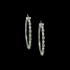 35 MM CRIVELLI AND GRANDIDIERITE HOOP EARRINGS