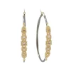 43 MM CRIVELLI AUSTRALIAN OPAL HOOP EARRINGS