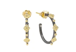 16.5MM CRIVELLI STATION HOOP EARRINGS