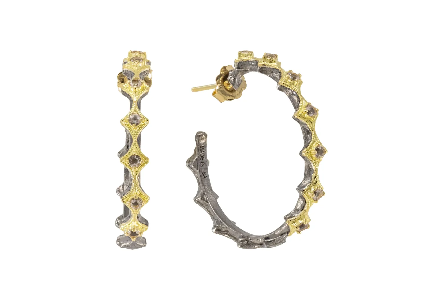 25MM CRIVELLI STATION HOOP EARRINGS