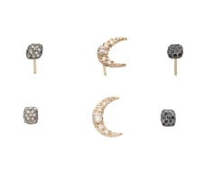 3MM CUSHION PAVE STUD EARRINGS
