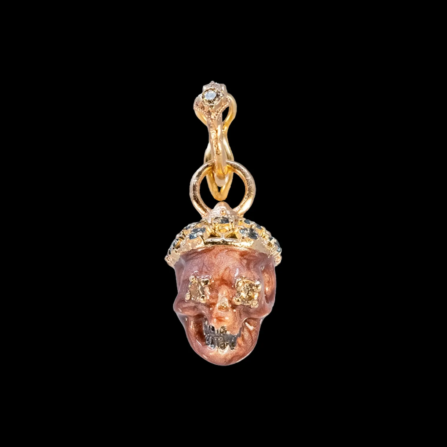 22MM DUSTY ROSE SKULL ENAMEL ENHANCER