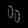 25 MM EYE ENAMEL HOOP EARRINGS