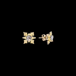 5 MM  GREY DIAMONDS CRIVELLI  STUD EARRINGS