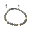 6MM LABRADORITE BEADED PULL BRACELET