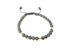 6MM LABRADORITE BEADED PULL BRACELET