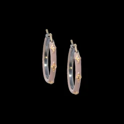 16 MM LIGHT NUDE ENAMEL CRIVELLI HOOP EARRINGS