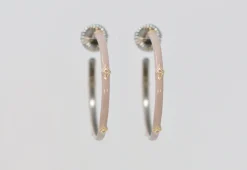 35 MM LIGHT NUDE ENAMEL CRIVELLI HOOP EARRINGS