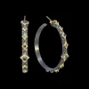 35MM LONDON BLUE TOPAZ CRIVELLI HOOP EARRING