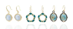12MM MILKY AQUAMARINE DROP EARRINGS