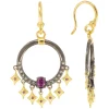23MM OPEN CIRCLE CRIVELLIS DROP EARRING