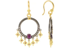 23MM OPEN CIRCLE CRIVELLIS DROP EARRING