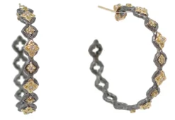 35mm Open Scroll Hoop Earrings