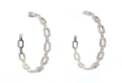35 MM PAPERCLIP HOOP EARRINGS
