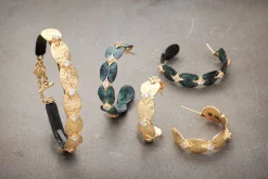 35MM PATINA ARTIFACT HOOP EARRINGS