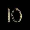 35 MM PERUVIAN OPAL AND SPINEL HOOP EARRINGS