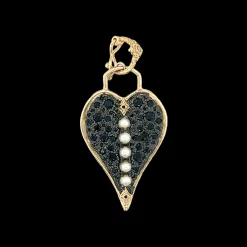30 MM SAPPHIRE AND PEARL HEART ENHANCERT