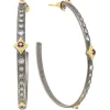 50MM SCROLL WITH MORGANITE HOOP EARRING
