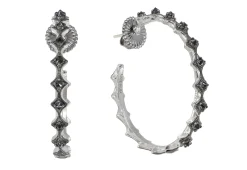 35 MM SILVER CRIVELLI HOOP EARRINGS