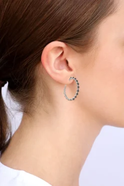 35 MM SILVER CRIVELLI HOOP EARRINGS