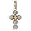 30MM SILVER CROSS WITH MORGANITE